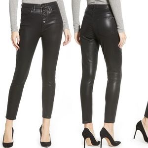 7 for all mankind coated exposed fly button skinny
